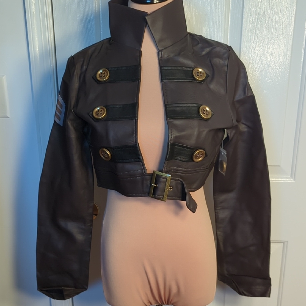 Dracula Clothing Women's Brown Military/ Steampunk Style Jacket NWOT